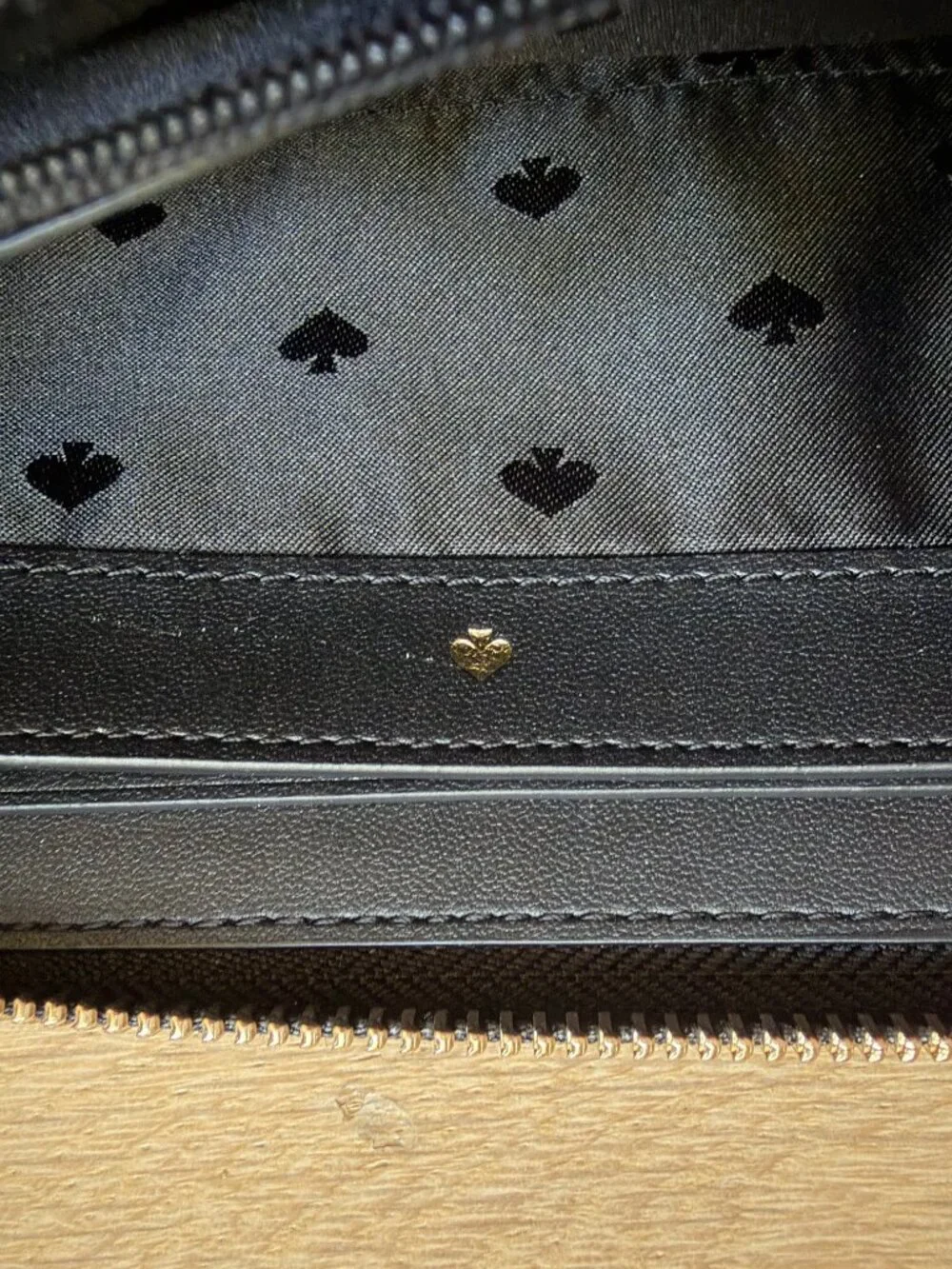 Kate Spade New York Black Zip Around Wallet NWT Retail $290